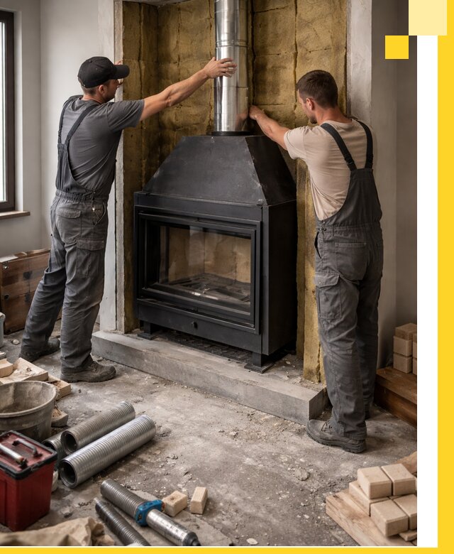 Изготовление и монтаж закрытых каминов в Кандалакше под ключ