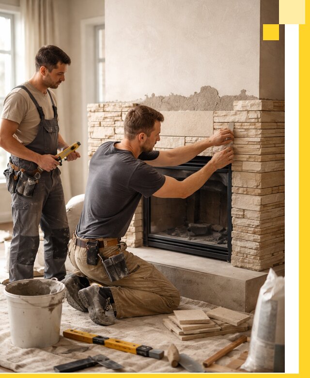 Установка и монтаж каминов для загородного дома в Кандалакше