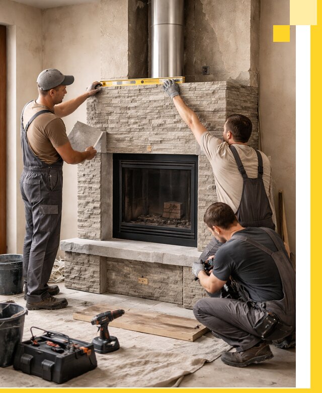 Профессиональный монтаж каминов под ключ в Кандалакше для дома