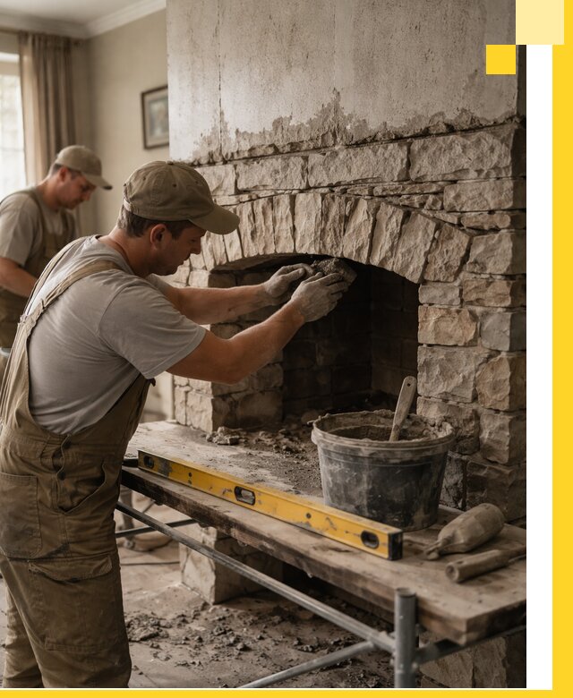 Изготовление каминов под ключ в Кандалакше, монтаж и отделка