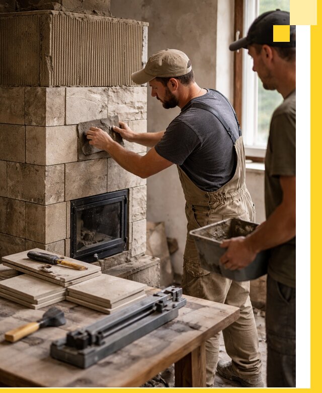 Профессиональная облицовка печей в Кандалакше: керамика и камень