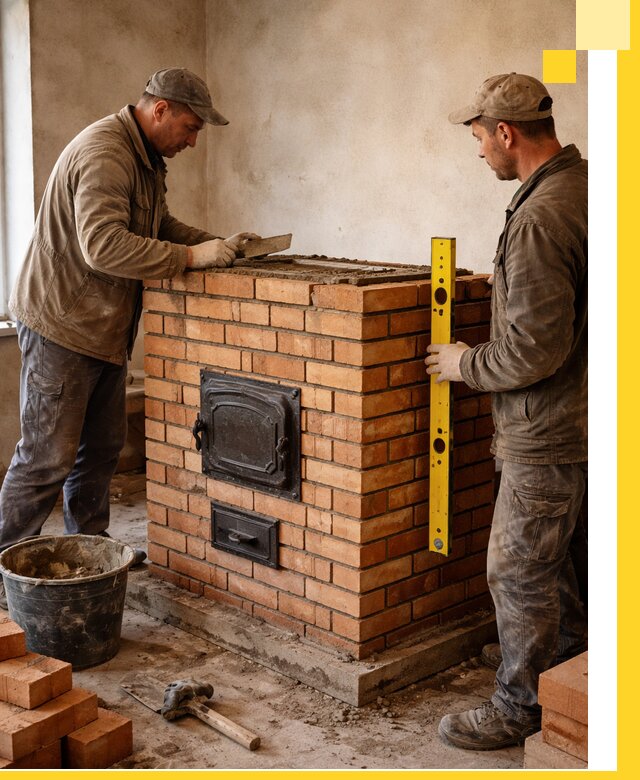 Отопительные печи под ключ в Кандалакше, установка и сборка