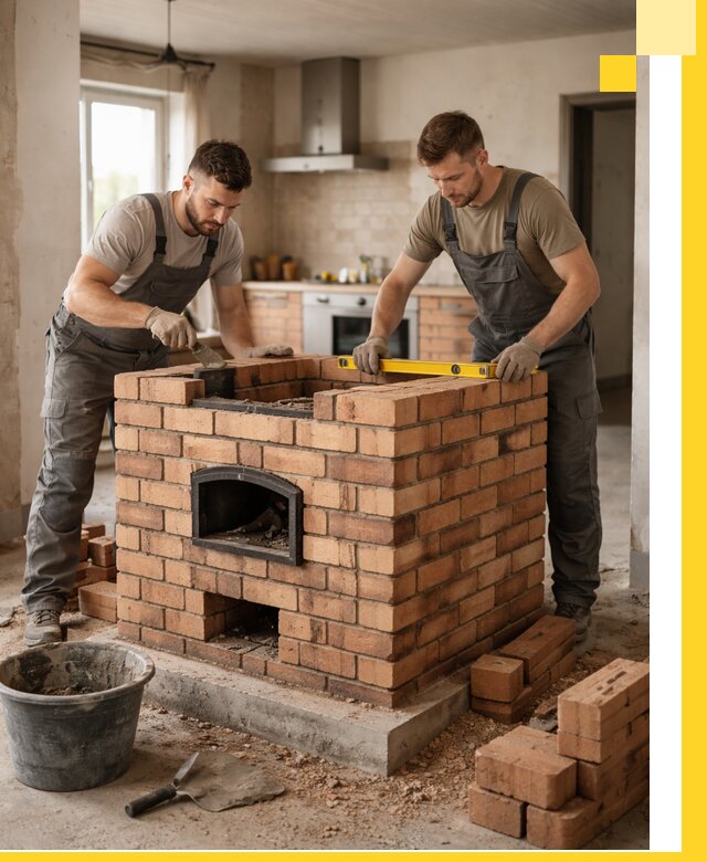 Установка и монтаж печей в частном доме в Кандалакше под ключ