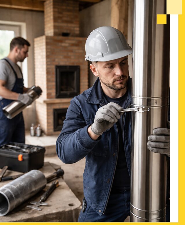 Профессиональный монтаж дымоходов для печей в Кандалакше