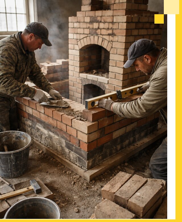 Изготовление и монтаж печей и каминов из кирпича в Кандалакше