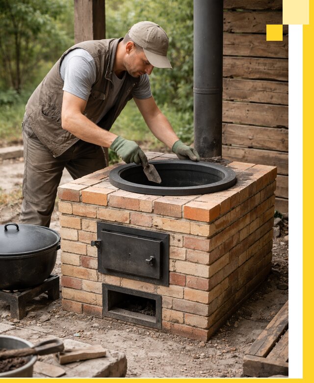 Изготовление и установка печей для казана в Кандалакше под ключ