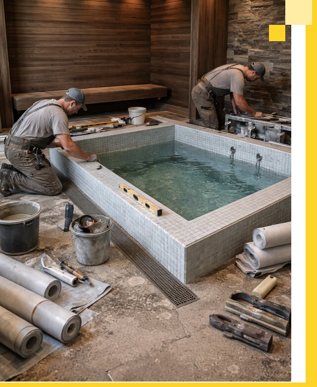 Установка и строительство бассейнов для сауны в Кандалакше