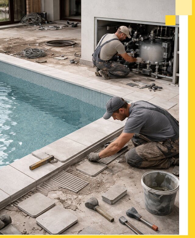 Строительство и монтаж бассейнов в коттедже в Кандалакше