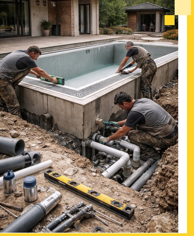 Строительство переливных бассейнов в Кандалакше под ключ