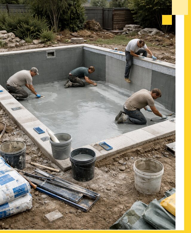 Изготовление и монтаж чаши бассейна под ключ в Кандалакше