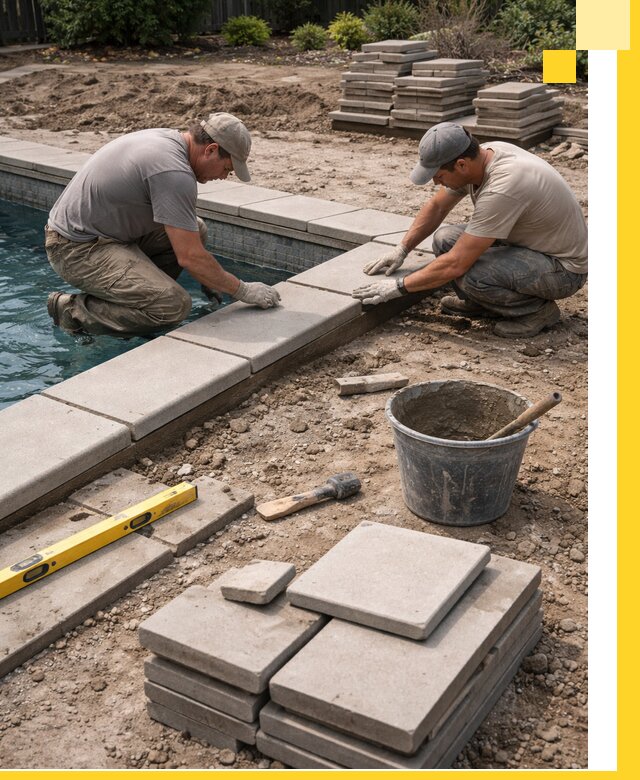 Установка и изготовление копингового камня для бассейнов в Кандалакше