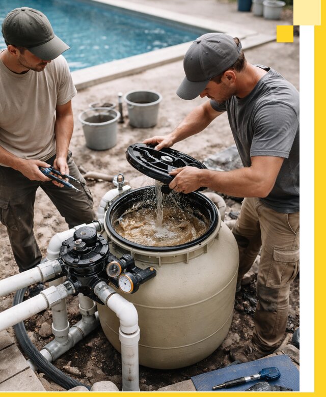 Установка и обслуживание песочных фильтров для бассейнов в Кандалакше