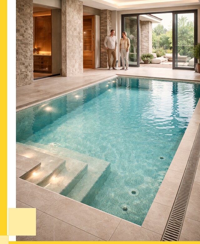 Бассейн во дворе в Кандалакше: проект, отделка от 1212360 р. | ЭриданКнд