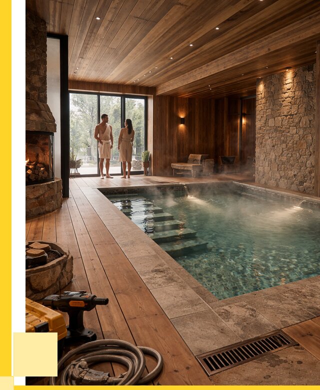 Проекты бань с бассейном под ключ в Кандалакше от 75773 р., ЭриданКнд