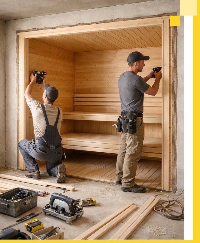 Монтаж саун под ключ в Кандалакше — проектирование и установка