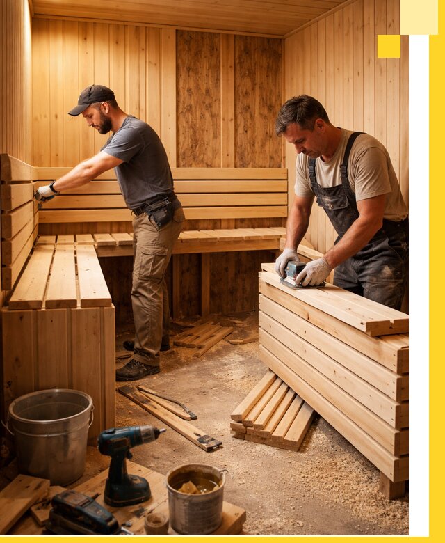 Профессиональный комплексный ремонт саун под ключ в Кандалакше