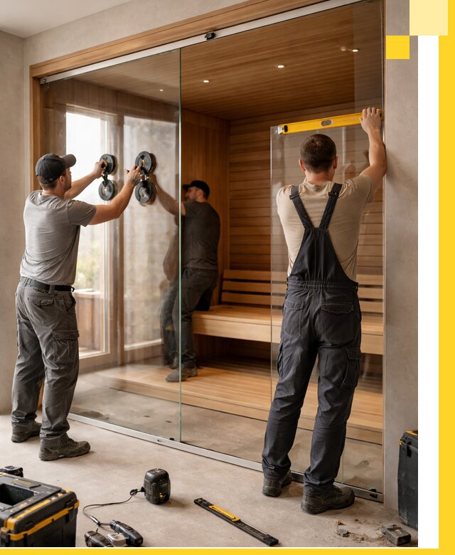 Производство и монтаж стеклянных саун под ключ в Кандалакше