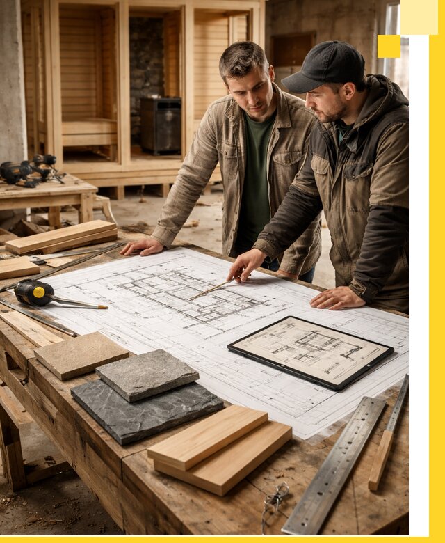 Проекты бань под ключ и планы строительства в Кандалакше