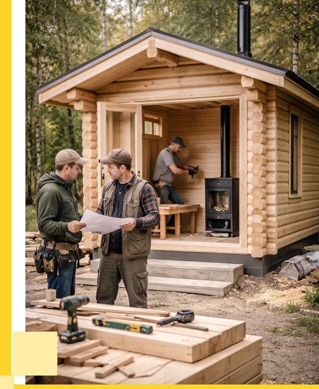 Монтаж бань под ключ в Кандалакше — от 202060 р. | ЭриданКнд