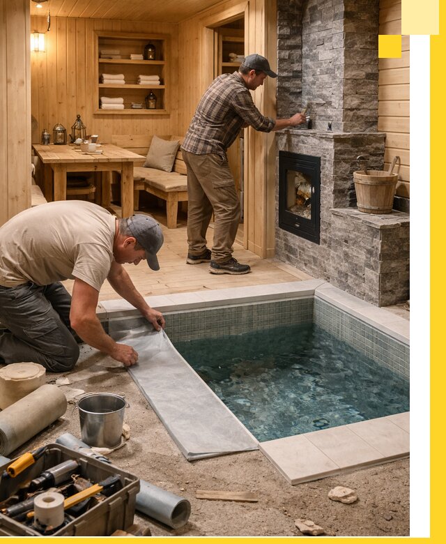 Строительство бань с комнатой отдыха под ключ в Кандалакше