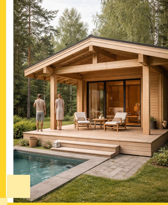 Бани с террасой под ключ в Кандалакше от 606180 р. | ЭриданКнд