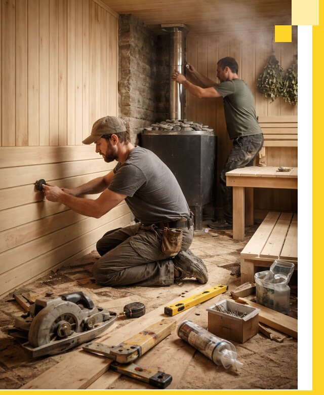 Полное строительство и оснащение парных под ключ в Кандалакше