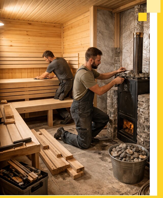 Дизайн и строительство интерьеров бань под ключ в Кандалакше