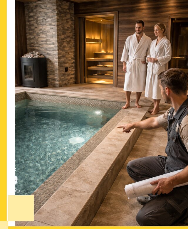 Проект бани с бассейном под ключ в Кандалакше от 65670 р. | ЭриданКнд