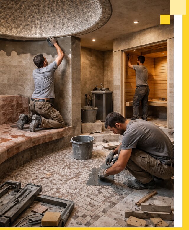 Проект и строительство хамама бани и сауны под ключ в Кандалакше