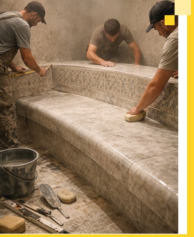 Изготовление и установка сидений для хамама в Кандалакше